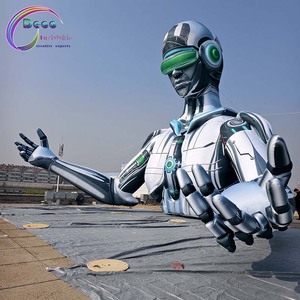 Sculpture de robot gonflable géante pour la publicité extérieure, buste gonflable de guerrier IA pour exposition artistique et événementiel - Product Image 4