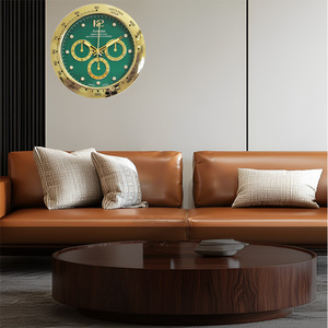 Armens Wall <b>Clock</b> 39cm Round Silent <b>Mechanical</b> Battery Powered Swiss Style Living Room Decor - Product Image 3