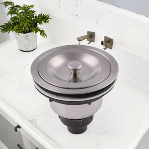 مصفاة حوض مطبخ حديثة من الفولاذ المقاوم للصدأ مقاس 3-1/2 بوصة مع سلة نفايات عميقة قابلة للإزالة وغطاء محكم - Product Image 3