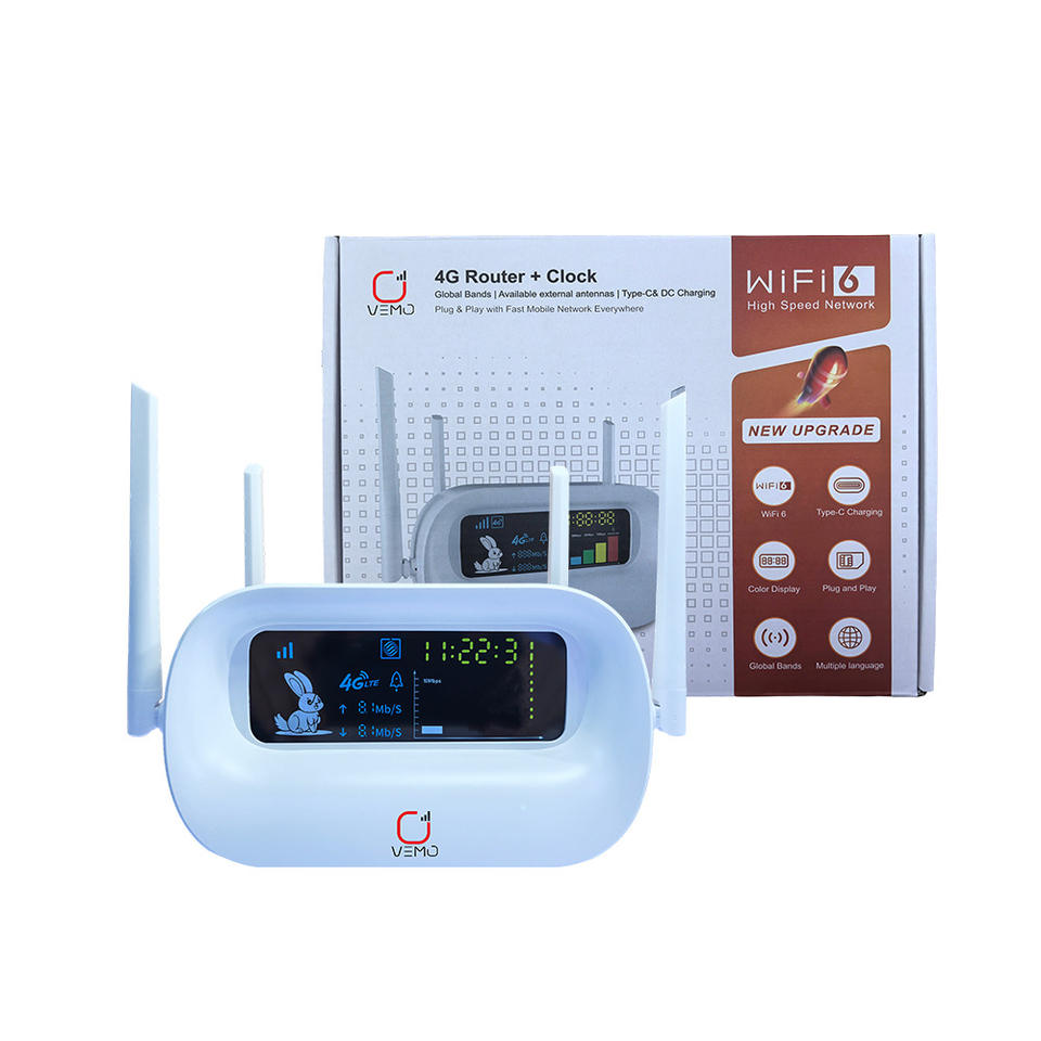 4G LTE Wifi Router with 300Mbps Speed, SIM Card Slot, and 4 External ...