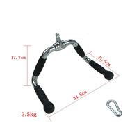 Ensemble de poignées de gym robustes chromées, accessoires multifonctionnels confortables pour machine à câble, pour l'entraînement musculaire