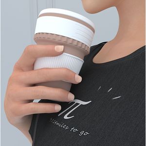 Silicone Folding Mug Solid Color Portable Drinkware For Adults Gift Use - Product Image 2