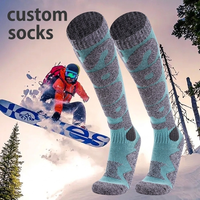 Chaussettes de sport confortables et respirantes, chaussettes de ski épaisses en tissu éponge, chaussettes longues chaudes de performance pour le snowboard et le ski