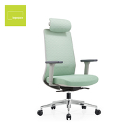 Chaise de bureau pivotante ergonomique en maille pour ordinateur, avec accoudoirs réglables, nouveau design, vente directe usine