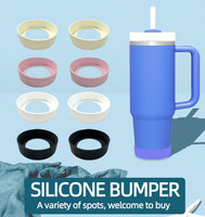 Mignon creux court Silicone pare-chocs protecteur paillettes manchon gobelet bouteille d'eau protection botte barre accessoires verres tasse