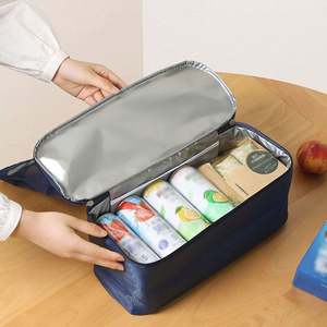 Bolsa de Almacenamiento de Doble Capa para Picnic, Deportes, Viajes y Actividades al Aire Libre, Resistente al Agua, de Poliéster, Reutilizable, con Diseño de Cuadrícula, Colorida - Product Image 4