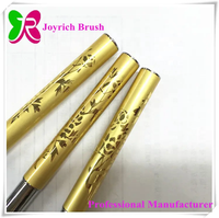Pinceau à ongles en poils de Kolinsky de qualité supérieure avec manche doré laser, pinceau pour peinture acrylique pour la création d'ongles professionnels