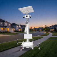 Système de surveillance portable à caméra, mini-tour d'éclairage mobile solaire CCTV pour la construction routière - Vente chaude
