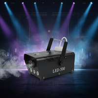 Machine à fumée portable 500W pour scène de mariage, à commande par télécommande ou filaire, avec LED