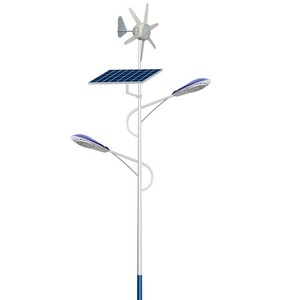 Farola Solar Integrada de 6 Metros con Panel Solar y Eólico, Cuerpo de Aleación de Aluminio, DC 24V, Iluminación Exterior - Product Image 1