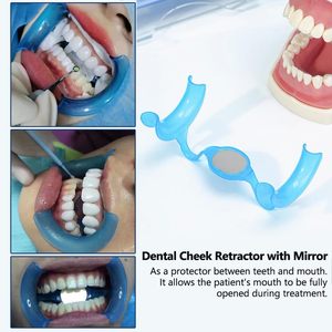 Retractor Bucal Dental con Espejo, Abridor de Boca para Blanqueamiento y Reparación Dental, Protector Labial en Forma de M, Suministros Dentales, 10 Unidades - Product Image 5