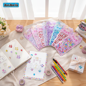 Adesivi colorati con gemme a goccia pacchetto all'ingrosso di 1200 pezzi per progetti artigianali e fai da te-con tipi di animali domestici in feltro luminoso - Product Image 3