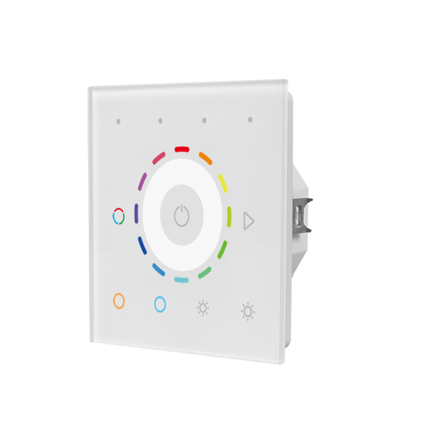 Sunricher Casambi RGBCCT AC Touch Panel Click to Recall the 9 Built-in  Color Effects Compatible With  EU Wall Plate SR-CS2820N