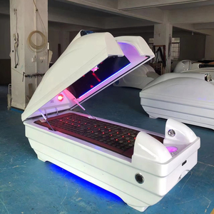 Capsule de spa d'hydrothérapie verticale en ABS avec LED, thérapie par pression d'air, moniteur de fréquence cardiaque, détoxification corporelle et vitalité - Product Image 1