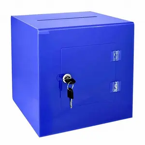 उच्च गुणवत्ता और बहुउद्देशीय अनुकूलित लक्जरी एक्रिलिक नीले भंडारण मतदान बॉक्स