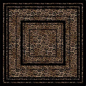 ผ้าพันคอสี่เหลี่ยมลายเสือดาวแบบซ้อนทับ 70x70 ซม. ผ้าซาตินโพลีเอสเตอร์ ผ้าคลุมไหล่สไตล์ลำลองสำหรับผู้หญิง - Product Image 1