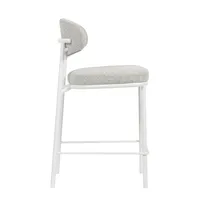 Tabouret de bar ovale rembourré en gros, chaise de bar en tissu pour café et restaurant