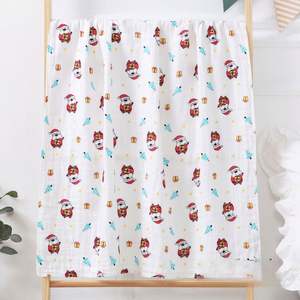 Manta Envolvente de Muselina de Bambú de 6 Capas, Suave y Transpirable, con Estampado de Dibujos Animados de Animales, para Recién Nacidos y Niños - Product Image 4