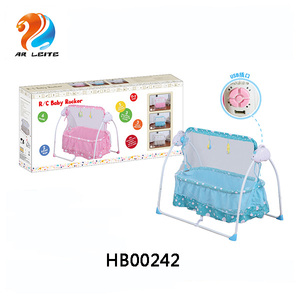 Có Thể Gập Lại Sơ Sinh <span class=keywords><strong>R</strong></span>/C Bé Rocker Tự Động Babycrib Trẻ Sơ Sinh Bé Cái Nôi Đu Giường Với USB - Product Image 4