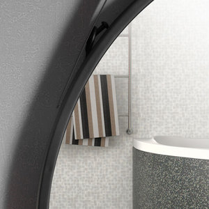 Round Wall Mirror Gold <b>Frame</b> Hanging Minimalist Design For Bathroom Sink And Vanity Use - Product Image 3