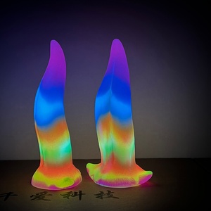 New Product Ideas 2022 YOCY Dragon Tongue Glow in Dark Series Penis Luminous Sex Tool Luminous Light up <b>Dildo</b> for Men - Product Image 6