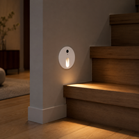 Lampe murale LED pour escaliers intérieurs, en aluminium, 3W, 220V, 3000K/4000K/6000K, IP54, étanche, avec détecteur de mouvement