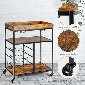 Multifunctional <b>hand</b>-operated food <b>cart</b> for home use; simple and stylish design; commercial use for hotels; large-capacity - Product Image 4