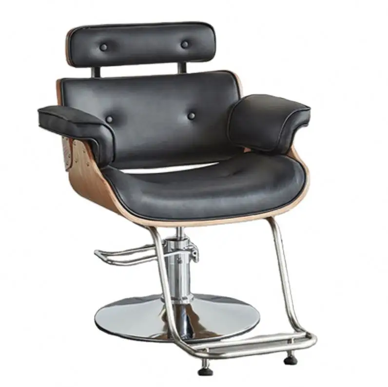 2023 Suessen โรงงานขายร้อนเก้าอี้ร้านตัดผมเก้าอี้ตัดผมโบราณหนังไม้บรรจุเก้าอี้ตัดผม