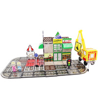 Ensemble de tuiles magnétiques Scène de café, blocs de construction éducatifs STEM pour enfants, multiples modes de jeu, jouet de maison de jeu d'imitation
