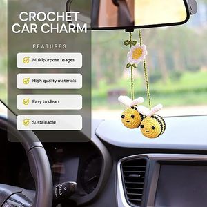 Car Pendant Safe Flower Car Mounted Rearview Mirror Interior Decoration Pendant