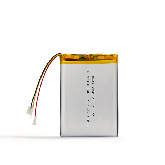 A&S POWER AS755070 UL1642/CE/KC/CB Approved Rechargeable Lipo Battery 3.7V 3000mAh Lithium Ion Polymer Battery