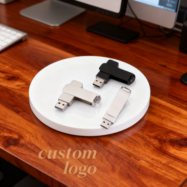 Wholesale Gift Metal Custom Flash Drive Custom Swivel Metal USB 2.0 16GB 32GB 64GB Creative USB Usb Flash Drives