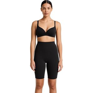 Womens Mid Waist Thigh Shaper Contour Flex Bottoms Medium Control Seamless Tummy Control <b>Shapewear</b> 2 Pack - Product Image 1