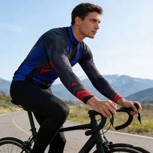 Maillot de Ciclismo Zede con Estampado Multicolor en Negro, Rojo y Morado, de Secado Rápido, Ligero, Transpirable y Resistente al Viento para Ciclistas - Product Image 4