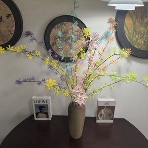 Junheyuan - Flor Artificial de Piña, Rama Individual, Amarillo, Rosa, Morado, Naranja, Rojo, Azul Cielo, Verde, Decoración Floral, Accesorio para Bodas - Product Image 4