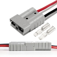 Conector de Batería con Código de Color, 50A 600V, Enchufe de 2 Pines para Identificación de Voltaje, Ensamblaje de Cables