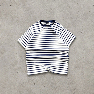 Custom Casual Comfortable Breathable Ribbing Neck <b>Tee</b> Shirt Striped Short Sleeve T-Shirt High Quality Cotton Stripe Shirt Unisex - Product Image 4