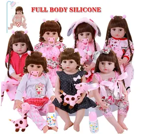 22 इंच पुनर्जन्म गुड़िया 56cm पूर्ण सिलिकॉन Vinyl पुनर्जन्म बच्ची गुड़िया जन्मदिन का उपहार स्नान बच्चे बच्चों जोड़ीदार जन्मदिन का उपहार