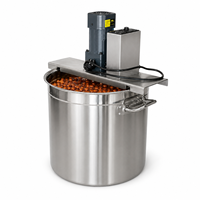Marmite de cuisson pour bouillon et soupes avec agitateur, machine de transformation alimentaire commerciale en acier inoxydable