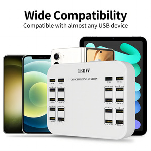 180W 20 พอร์ตสถานีชาร์จ USB ฮับ USB ที่ชาร์จติดผนังอะแดปเตอร์แปลงไฟสำหรับไอโฟน สตีมเด็ค แมคบุคโปร/แอร์ ไอแพดโปร - Product Image 2