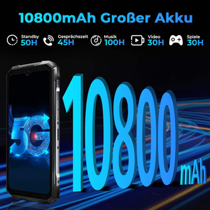 สมาร์ทโฟน 5G CDMA รุ่นทนทาน แบตเตอรี่ 10800mAh หน่วยความจำ 16/20/256GB ระบบปฏิบัติการ Android 14 รองรับ Google Pay เวอร์ชันสากล หน้าจอ 120Hz กันน้ำกันกระแทกมาตรฐาน IP68 - Product Image 2
