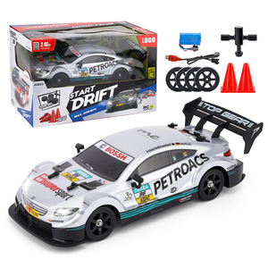 Voiture de course télécommandée avec pneus de drift, vitesse rapide 30 km/h, boîte de vitesses supérieure, voiture miniature en métal moulé sous pression, échelle 1/16, voiture de drift RC - Product Image 1
