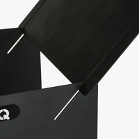 Table de barbecue portable moderne en acier Corten pour camping, jardin, terrasse, plage et fêtes en plein air