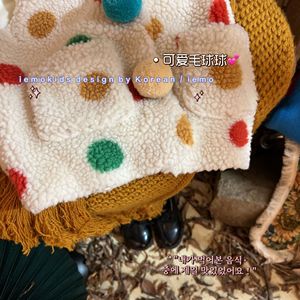 Korean Style Girls Plush Polka Dot Vest Fleece Cotton Autumn Winter Child Vest - Product Image 3