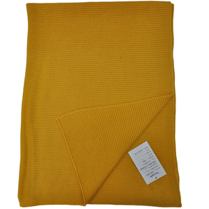 BLUE PHOENIX couverture bébé <span class=keywords><strong>tricot</strong></span>ée avec chapeau 60% coton <span class=keywords><strong>40</strong></span>% acrylique 12 gg <span class=keywords><strong>tricot</strong></span> point d'abeille oeuf jaune confortable léger - Product Image 3