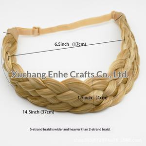 Perruque bandeau tressée à cinq brins, style européen et américain, double trame, en fibre chimique, modèle étoile tendance FG5 - Product Image 3