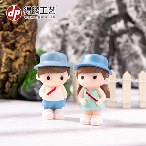 ตุ๊กตาคู่การ์ตูนขนาดเล็ก Depeng Crafts สีฟ้า ผลิตด้วยวิธีฉีดขึ้นรูป เหมาะสำหรับตกแต่งวันเกิดและตกแต่งบ้าน - Product Image 5