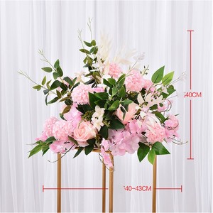 New Wedding Road Guide Flower Geometric <b>Frame</b> Flower Arrangement Candlestick Table Wedding Stage Scene Decoration Silk Flower - Product Image 5