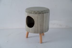 Neues Design Natürliches Strohnest Handgewebtes Haustierhaus Winter Warmes Katzenbett Katzen-Kratzbrett Kreativer Hocker Katzennest - Product Image 5