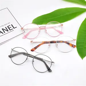 运动高品质光纤配线架眼镜2021时尚女性反照率金属光学眼镜架火鸡